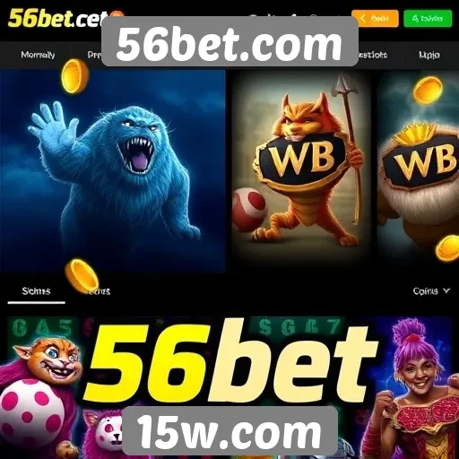 Variedade de jogos disponíveis no 56bet.com